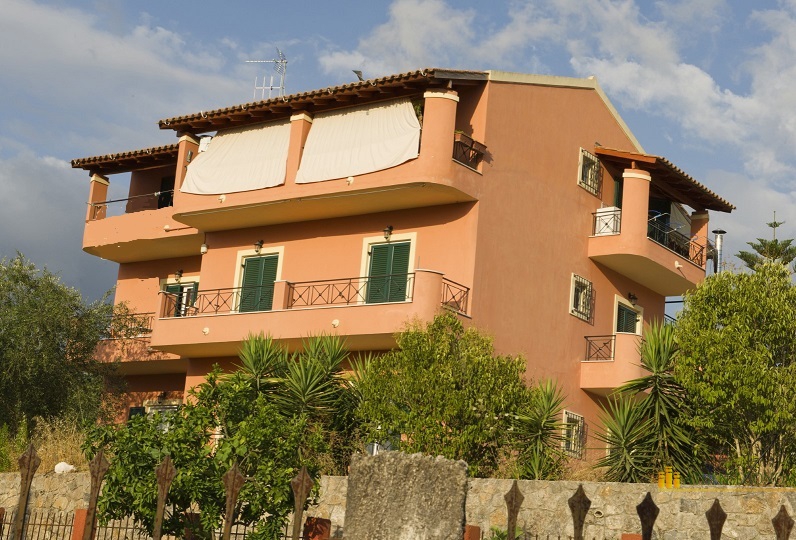 Building with rented apartments at Corfu Island