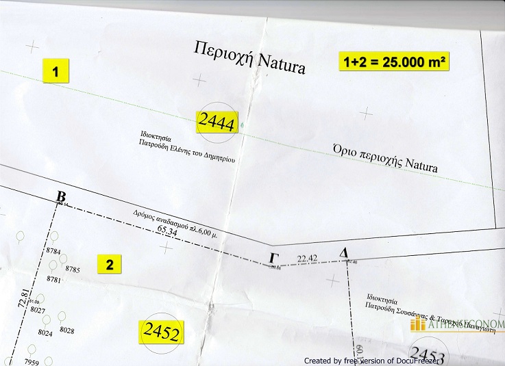 Plan of land at Thasos