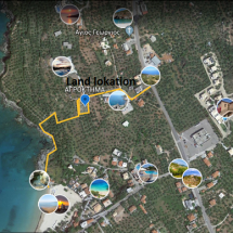 Land in Stoupa, lokation (1)