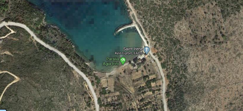 Land near the sea at Chios island