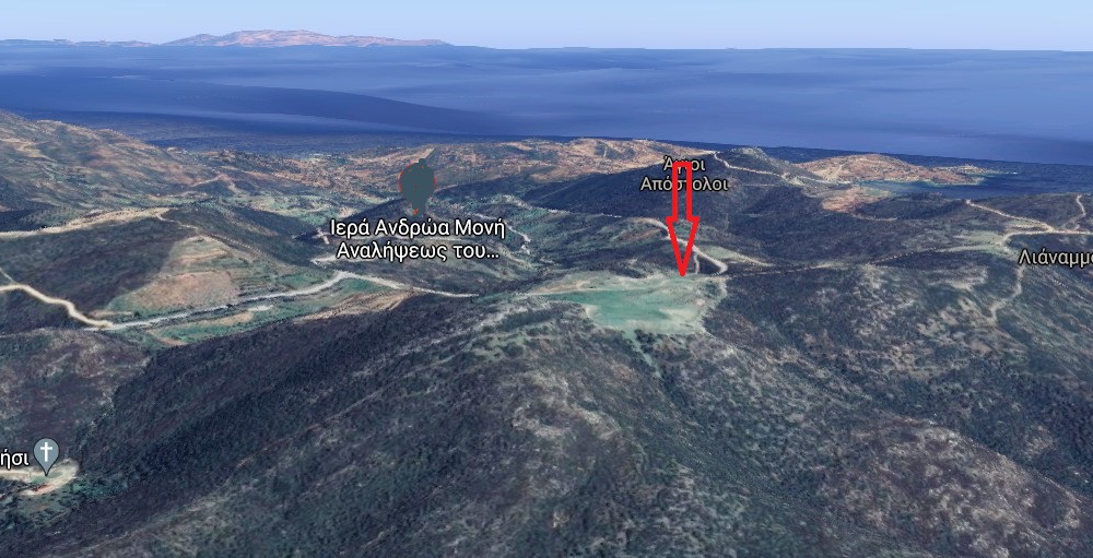 Land with sea view for sale at Evia, Kymi