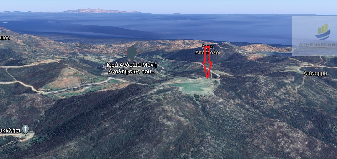 Land with sea view for sale at Evia, Kymi