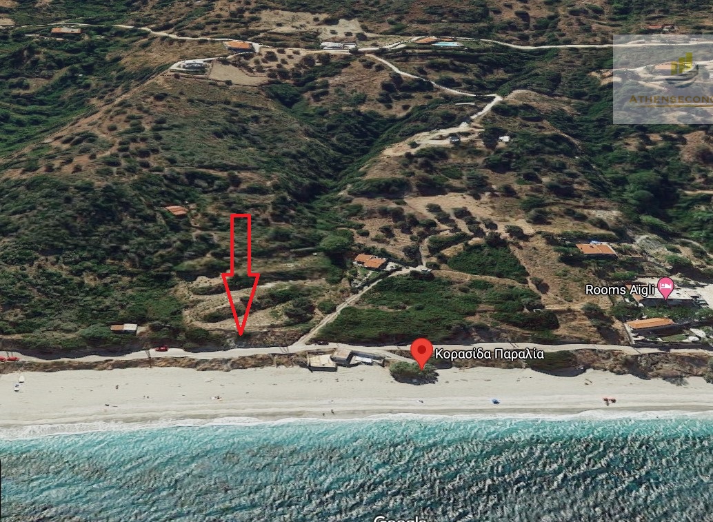 Seafront building land for sale at Evia, Aliveri.