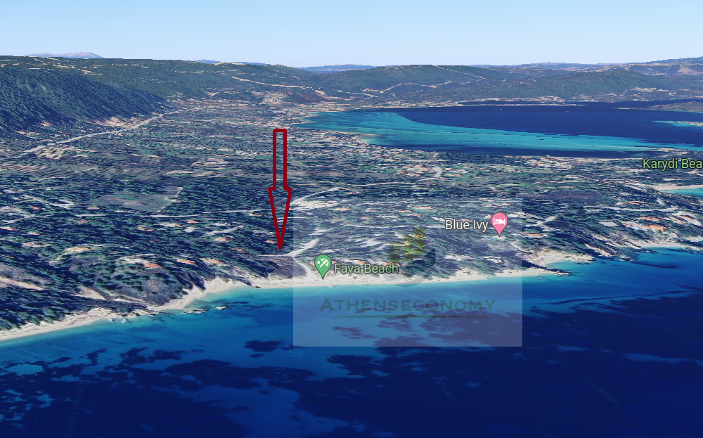 Seaview land for sale in Karydi, Sithonia