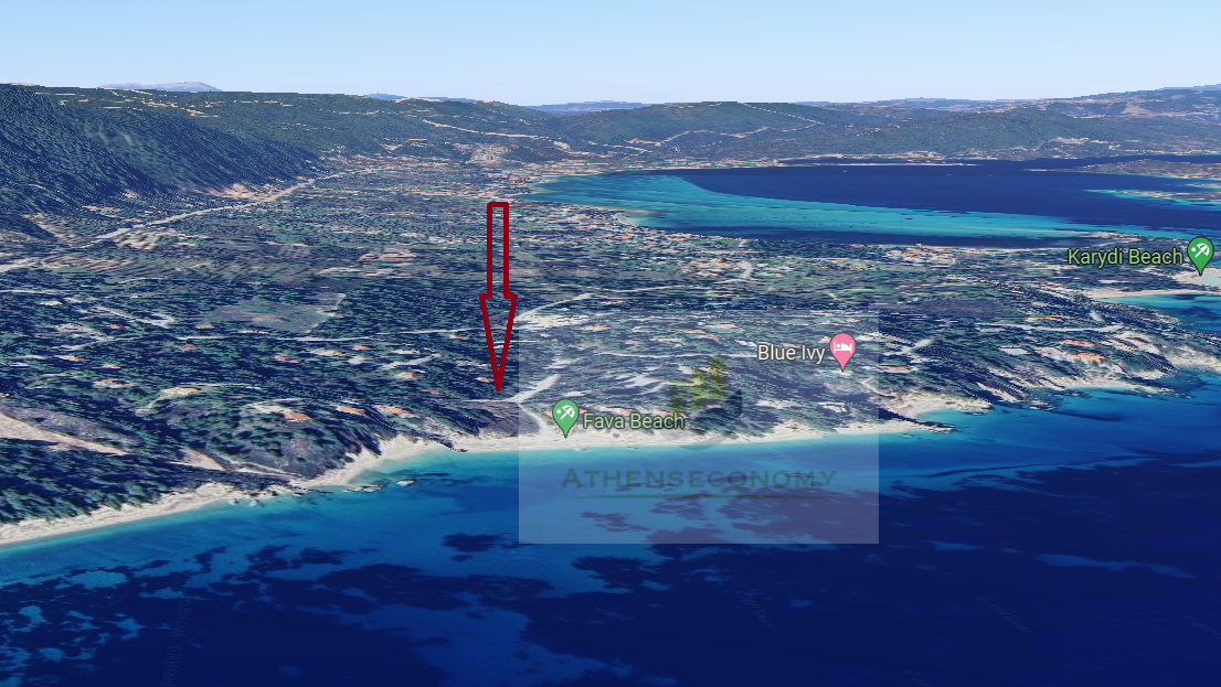 Seaview land for sale in Karydi, Sithonia