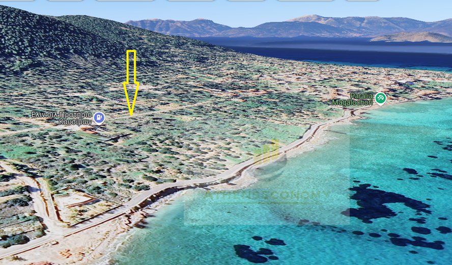 Seafront plot of land in Angistri island, Megalochori